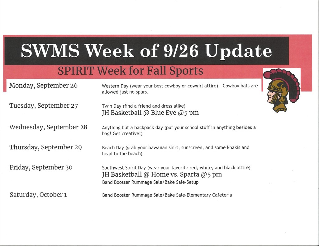 Weekly Update for September 26
